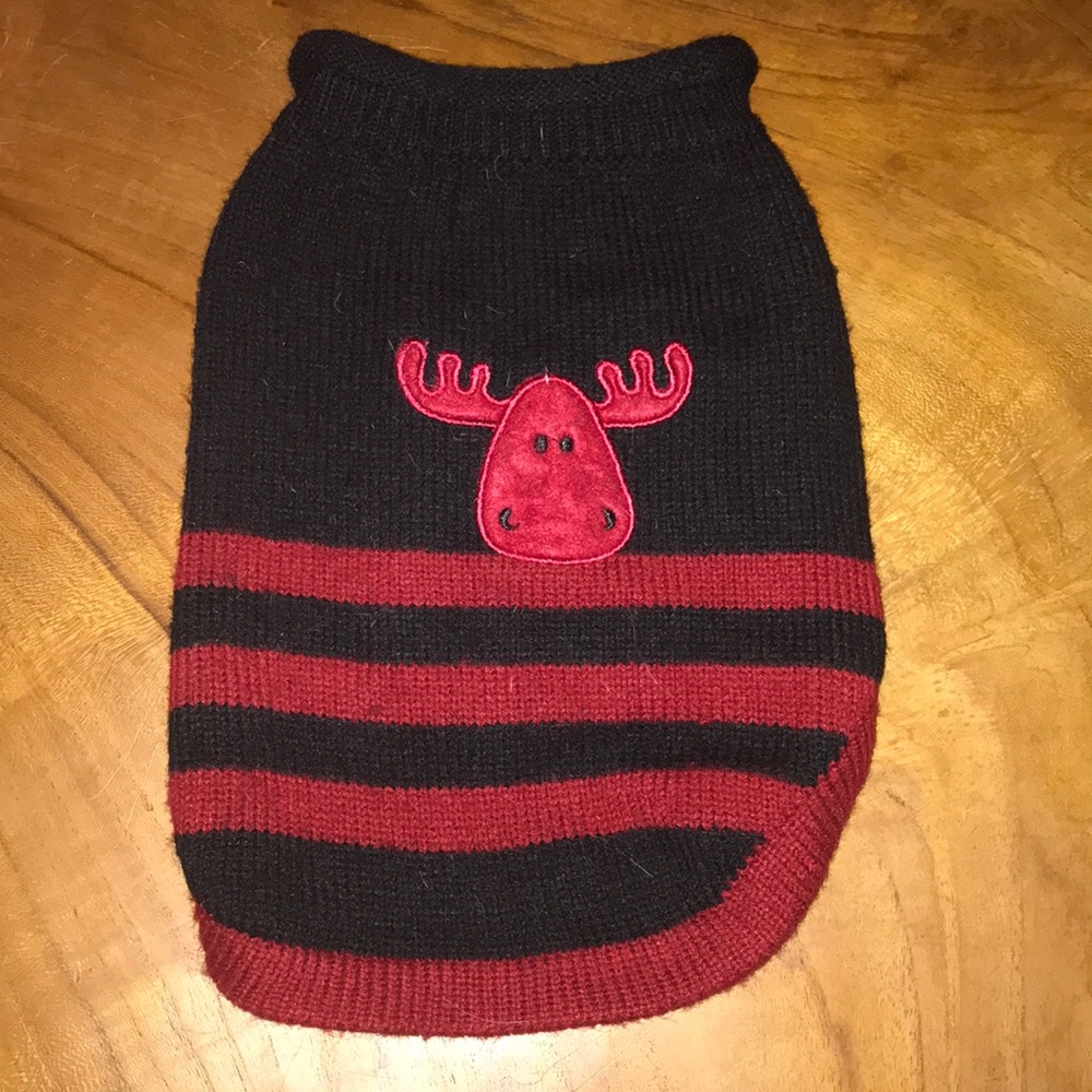 Dog it cat dog sweater moose Christmas winter